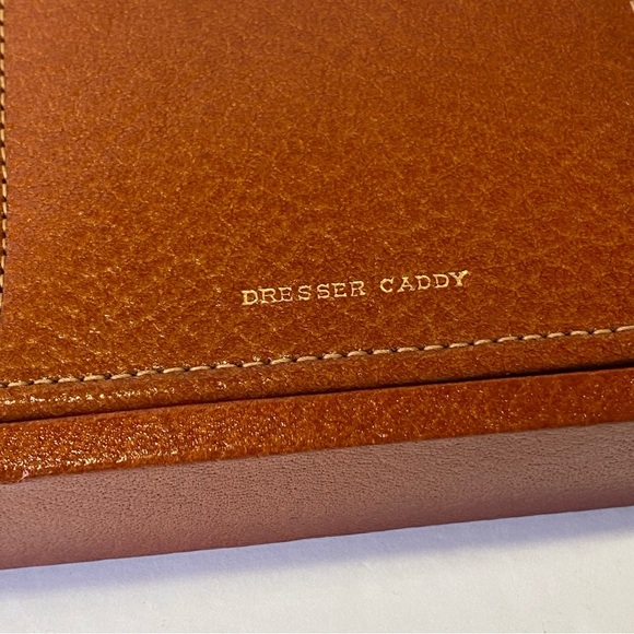 Genuine Leather Vintage Hickok Golf Theme Men's Dresser Top Caddy Valet - Picture 10 of 12